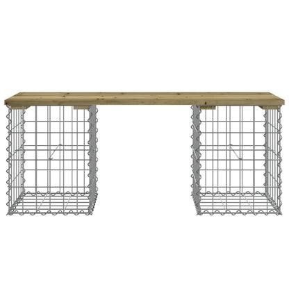 Garden Bench Gabion Pine Wood 103x31x42cm - Stylish & Durable Design