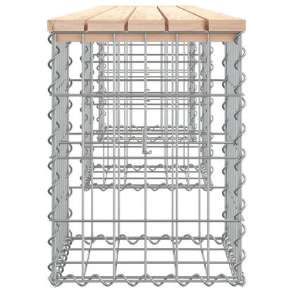 Solid Pine Garden Bench with Gabion Design, 203x31x42 cm