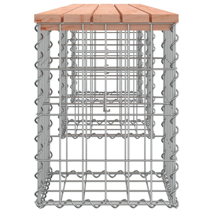 Solid Wood Douglas Gabion Garden Bench - 203x31x42 cm Design