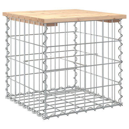 Gabion Garden Bench 43x44x42 cm Solid Pine Wood Design