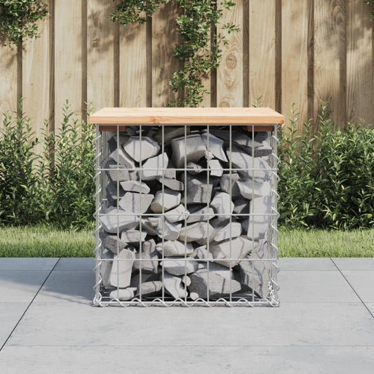 Gabion Garden Bench 43x44x42 cm Solid Pine Wood Design