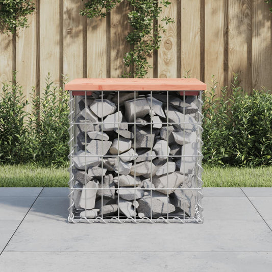 Solid Wood Douglas Garden Bench Gabion 43x44x42 cm Design