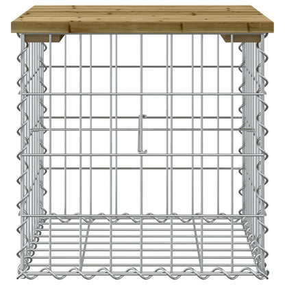 Gabion Garden Bench - Impregnated Pine Wood 43x44x42 cm