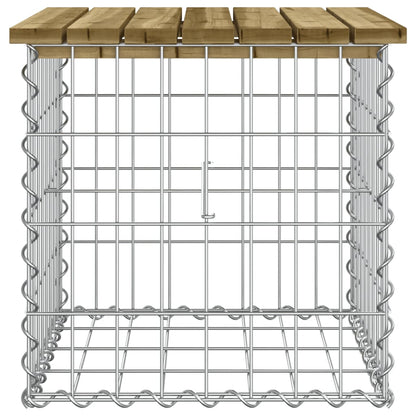 Gabion Garden Bench - Impregnated Pine Wood 43x44x42 cm
