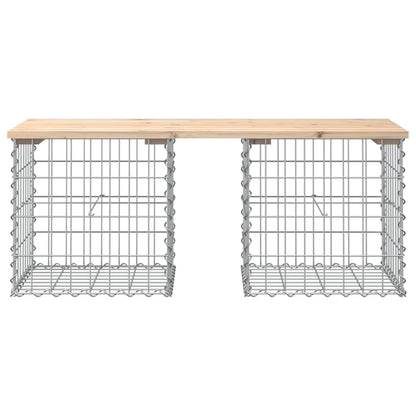 Solid Pine Wood Garden Bench Gabion Design 103x44x42 cm