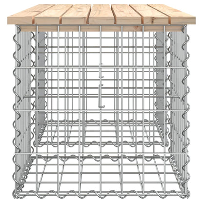 Solid Pine Wood Garden Bench Gabion Design 103x44x42 cm