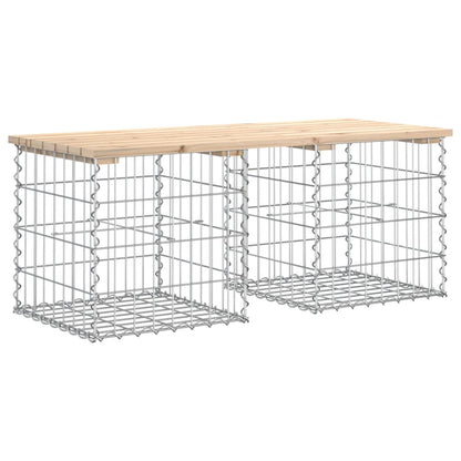 Solid Pine Wood Garden Bench Gabion Design 103x44x42 cm