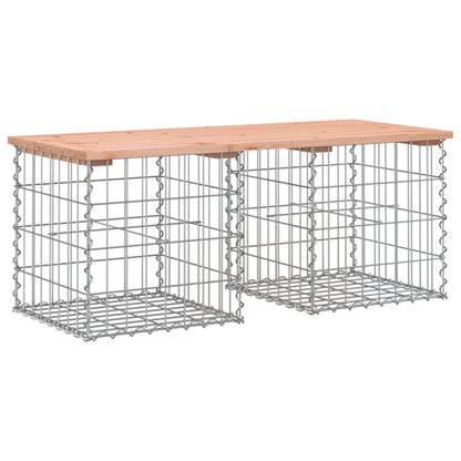 Solid Wood Garden Bench Gabion - Douglas, 103x44x42 cm