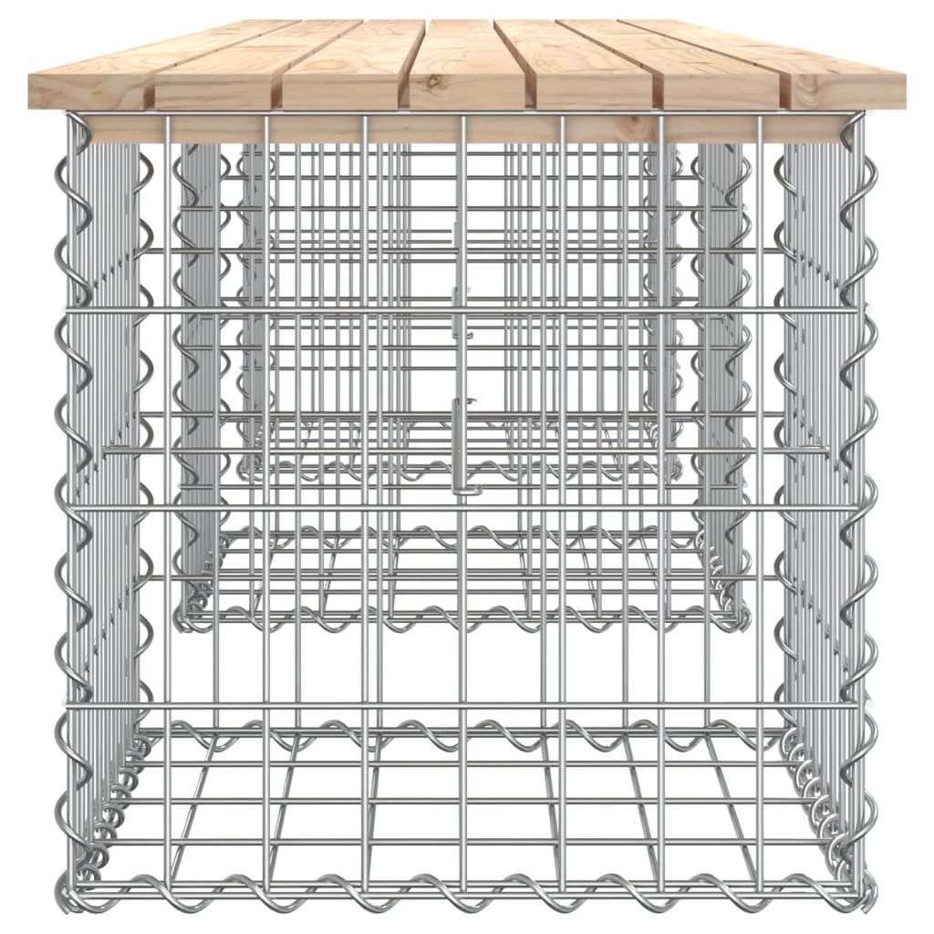 Solid Pine Garden Bench Gabion Design 203x44x42 cm