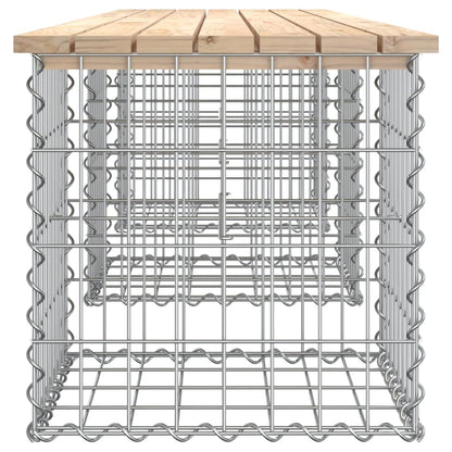 Solid Pine Garden Bench Gabion Design 203x44x42 cm