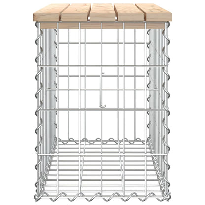 Gabion Garden Bench 63x31.5x42 cm in Solid Pine Wood