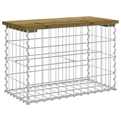 Gabion Garden Bench Pine Wood 63x31.5x42 cm - Impregnated Design