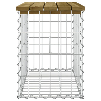 Gabion Garden Bench Pine Wood 63x31.5x42 cm - Impregnated Design