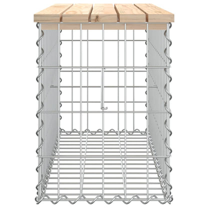 Solid Pine Wood Garden Bench with Gabion Design, 83x31.5x42 cm