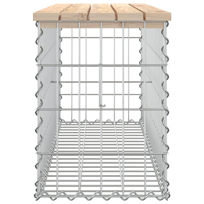 Solid Wood Pine Garden Bench Gabion Design 103x31.5x42 cm