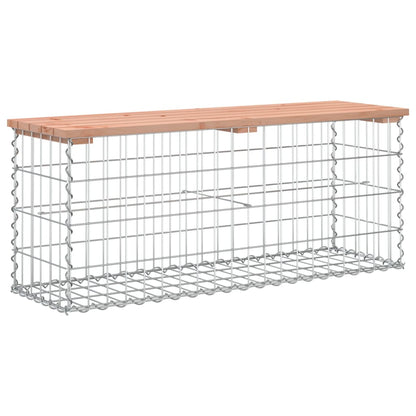Wooden Garden Bench Gabion 103x31.5x42 cm - Solid Douglas Wood