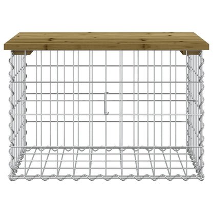 Impregnated Wood Pine Garden Bench Gabion Design 63x44x42 cm