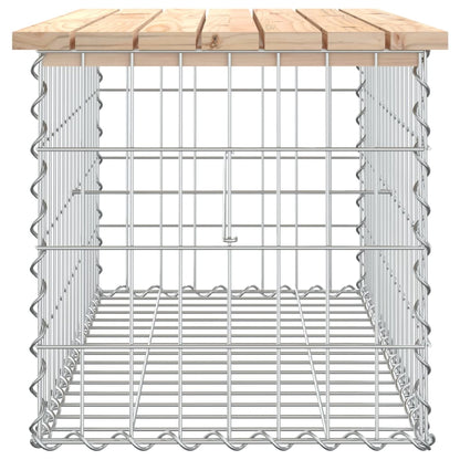 Gabion Design Garden Bench, Solid Pine Wood, 83x44x42 cm