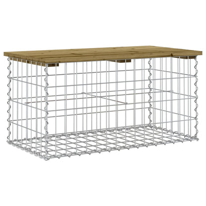 Impregnated Pine Garden Bench Gabion 83x44x42 cm – Stylish & Durable