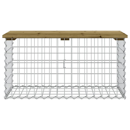 Impregnated Pine Garden Bench Gabion 83x44x42 cm – Stylish & Durable