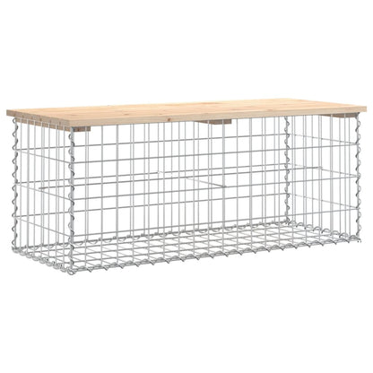 Solid Pine Garden Bench Gabion Design 103x44x42 cm