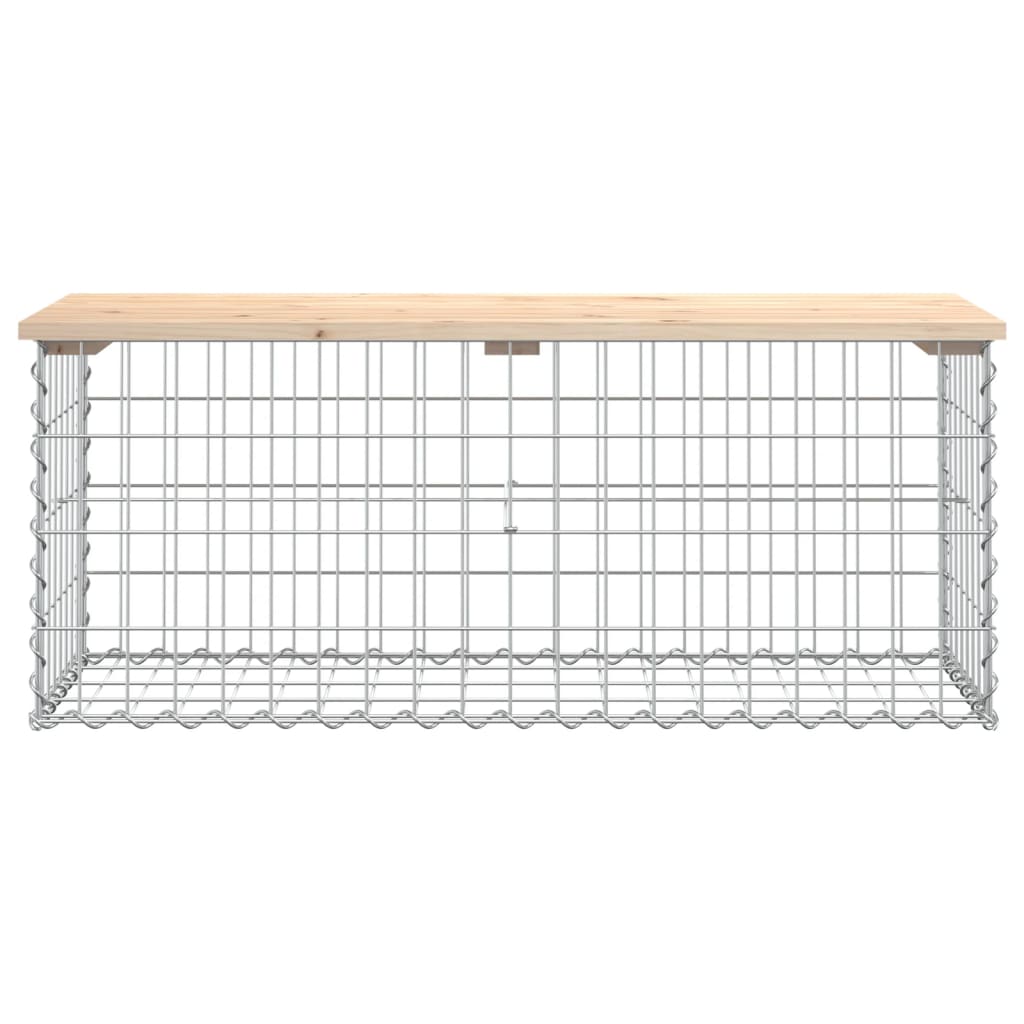 Solid Pine Garden Bench Gabion Design 103x44x42 cm