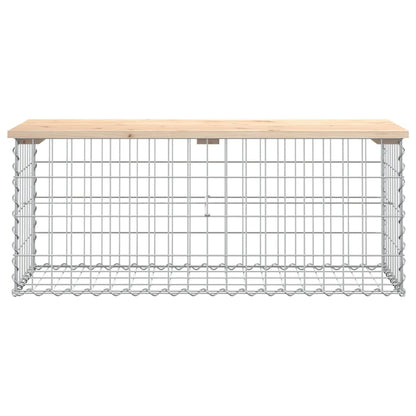 Solid Pine Garden Bench Gabion Design 103x44x42 cm