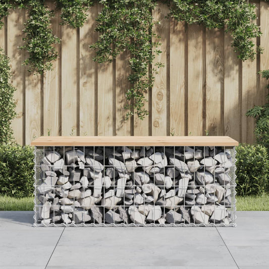 Solid Pine Garden Bench Gabion Design 103x44x42 cm