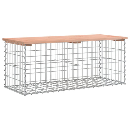 Gabion Design Garden Bench - Solid Douglas Wood, 103x44x42 cm