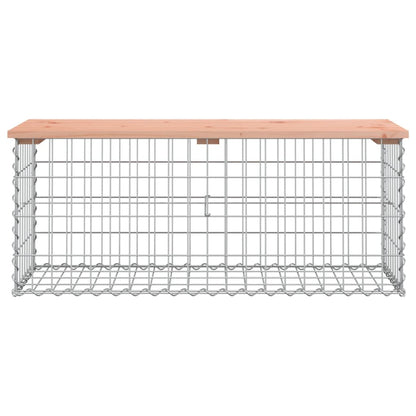 Gabion Design Garden Bench - Solid Douglas Wood, 103x44x42 cm