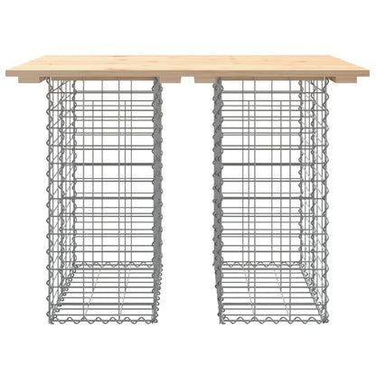 Solid Pine Garden Bench Gabion Design 100x70x72 cm