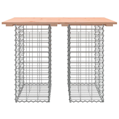 Douglas Wood Gabion Garden Bench 100x70x72 cm