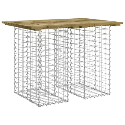 Gabion Garden Bench - 100x70x72 cm, Impregnated Pine Wood