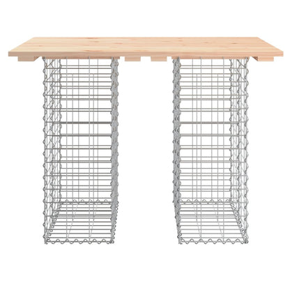 Solid Pine Garden Bench Gabion Design 100x70x72 cm