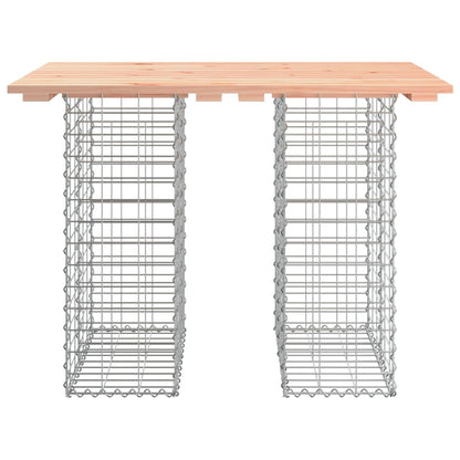 Solid Wood Douglas Garden Bench Gabion 100x70x72 cm Design