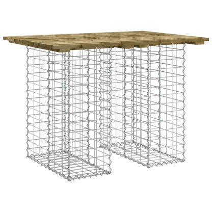 Gabion Garden Bench, Impregnated Pine Wood, 100x70x72 cm