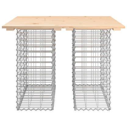 Solid Pine Garden Bench Gabion 100x102x72 cm - Durable Design