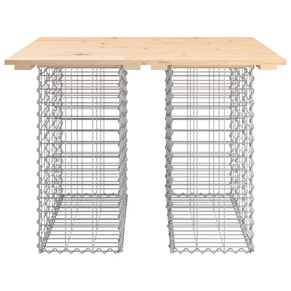Solid Pine Garden Bench Gabion 100x102x72 cm - Durable Design