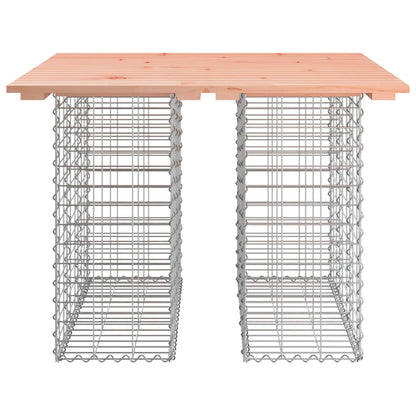 Solid Wood Douglas Garden Bench Gabion 100x102x72 cm Design