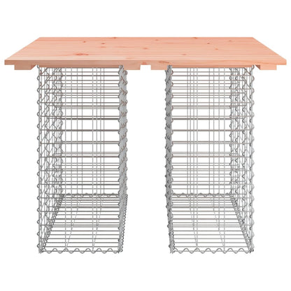 Solid Wood Douglas Garden Bench Gabion 100x102x72 cm Design