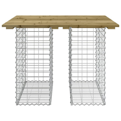 Garden Bench Gabion 100x102x72 cm - Impregnated Pine Wood