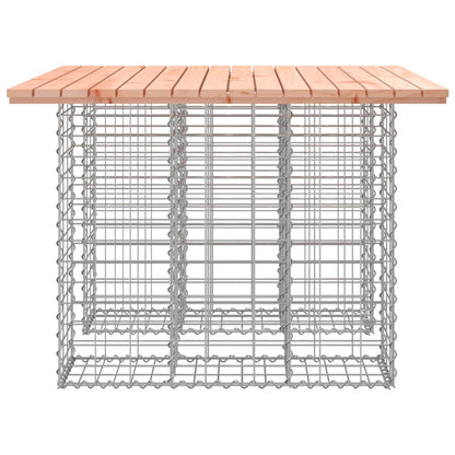 Solid Wood Douglas Garden Bench Gabion - 100x102x72 cm