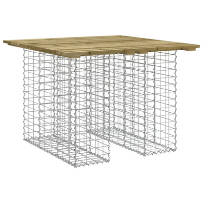 Pine Wood Garden Bench Gabion 100x102x72 cm, Impregnated Design