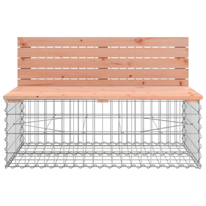 Solid Wood Douglas Gabion Garden Bench - 103x70x65 cm