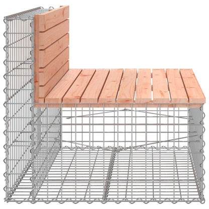 Solid Wood Douglas Gabion Garden Bench - 103x70x65 cm
