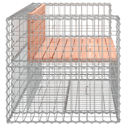 Douglas Solid Wood Garden Bench Gabion 143x71x65.5 cm