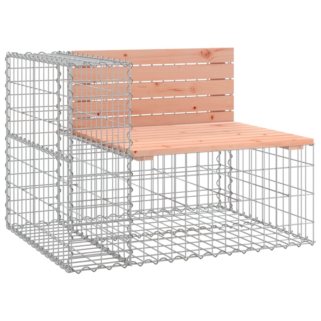 Solid Wood Garden Bench Gabion - 92x71x65.5 cm Douglas Design
