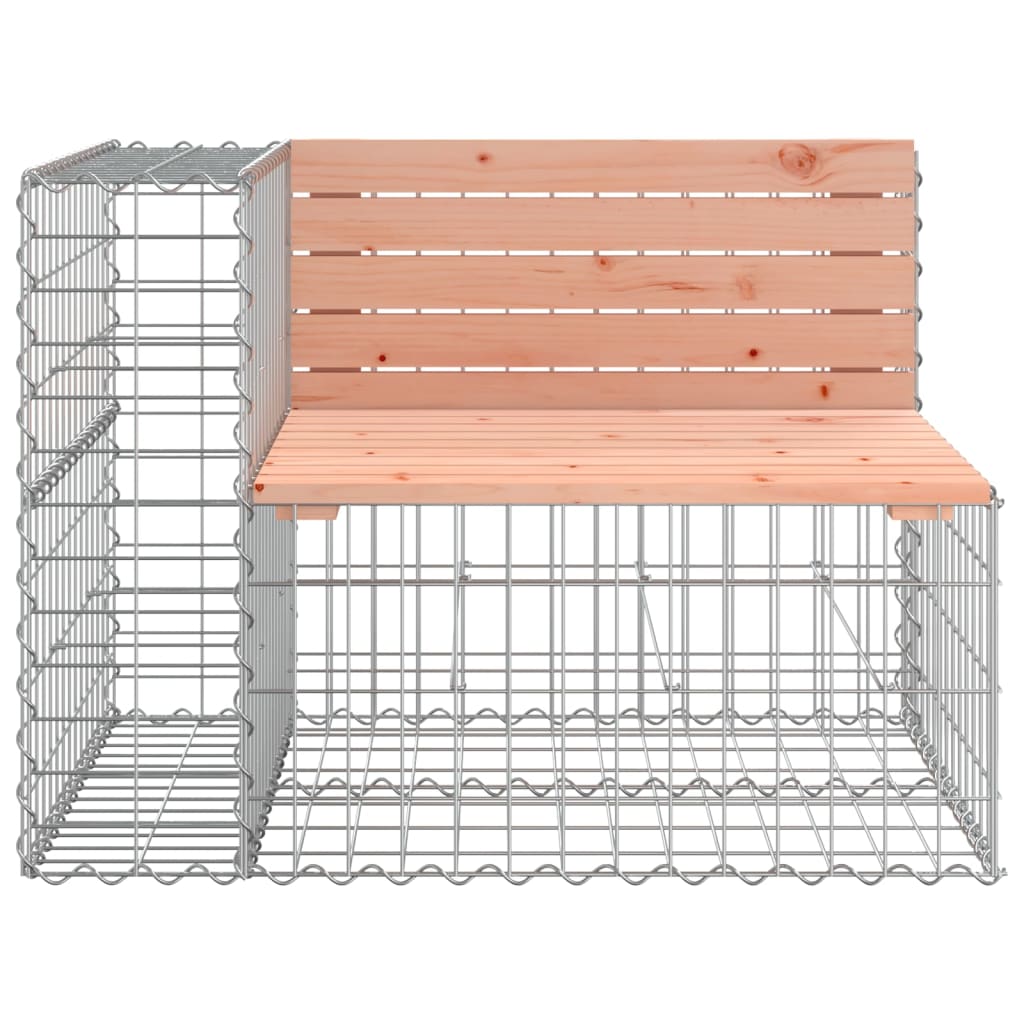 Solid Wood Garden Bench Gabion - 92x71x65.5 cm Douglas Design
