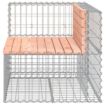 Solid Wood Garden Bench Gabion - 92x71x65.5 cm Douglas Design