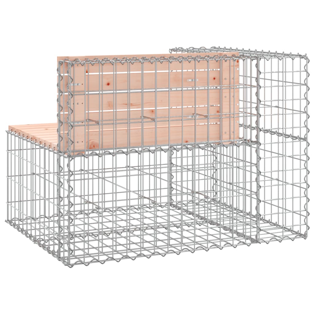 Solid Wood Garden Bench Gabion - 92x71x65.5 cm Douglas Design